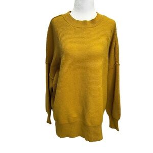 RD Style Mustard Yellow Textured Oversized Sweater Size M